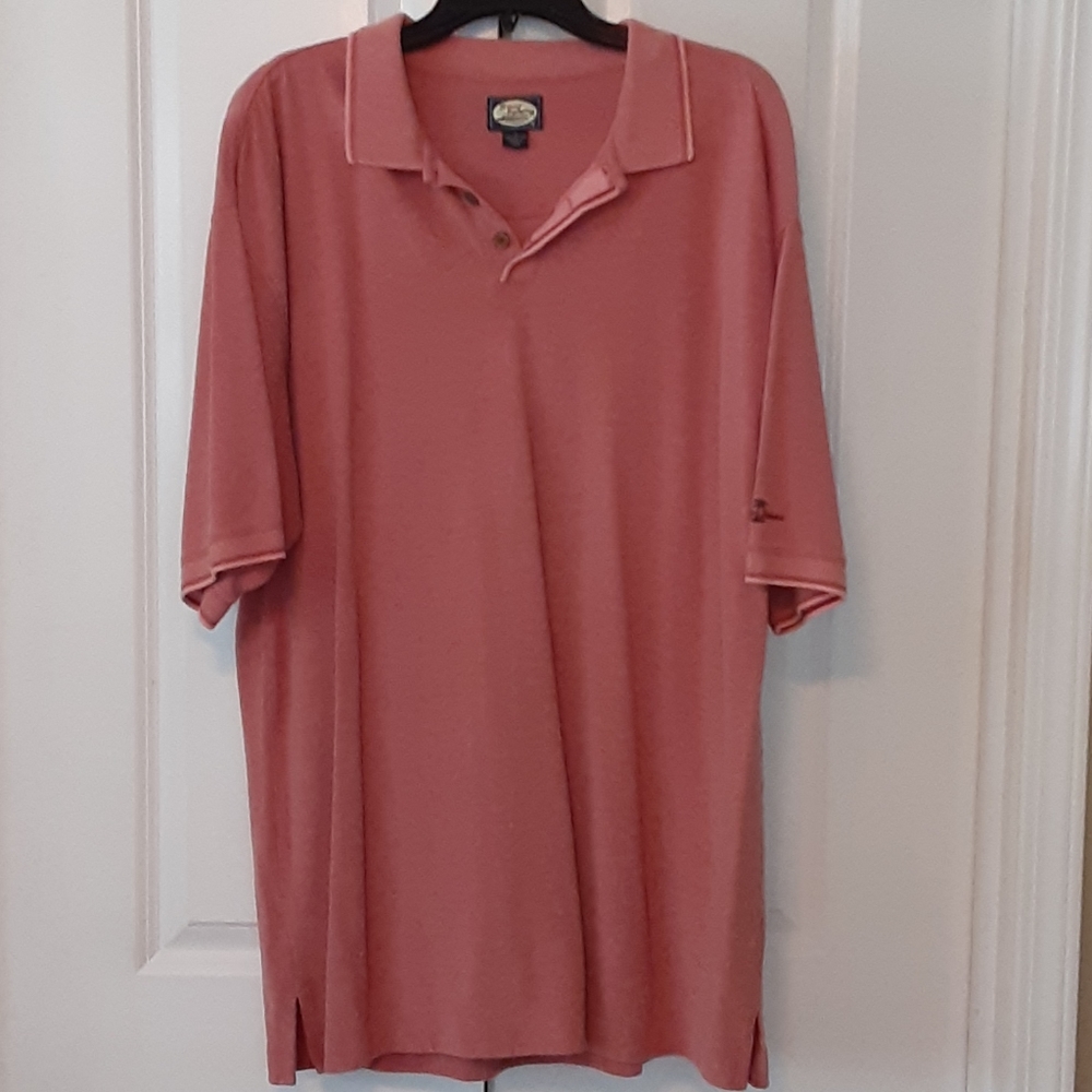 SOLD!! TOMMY BAHAMA Polo Shirt, XL, Distressed Orange